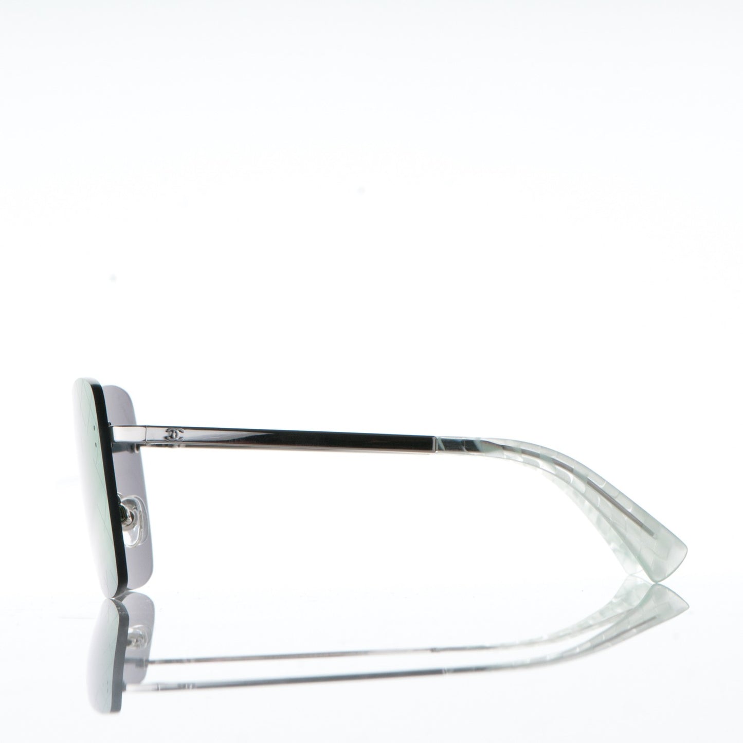 Shield Runway Sunglasses 4215 Silver Blue Mirror