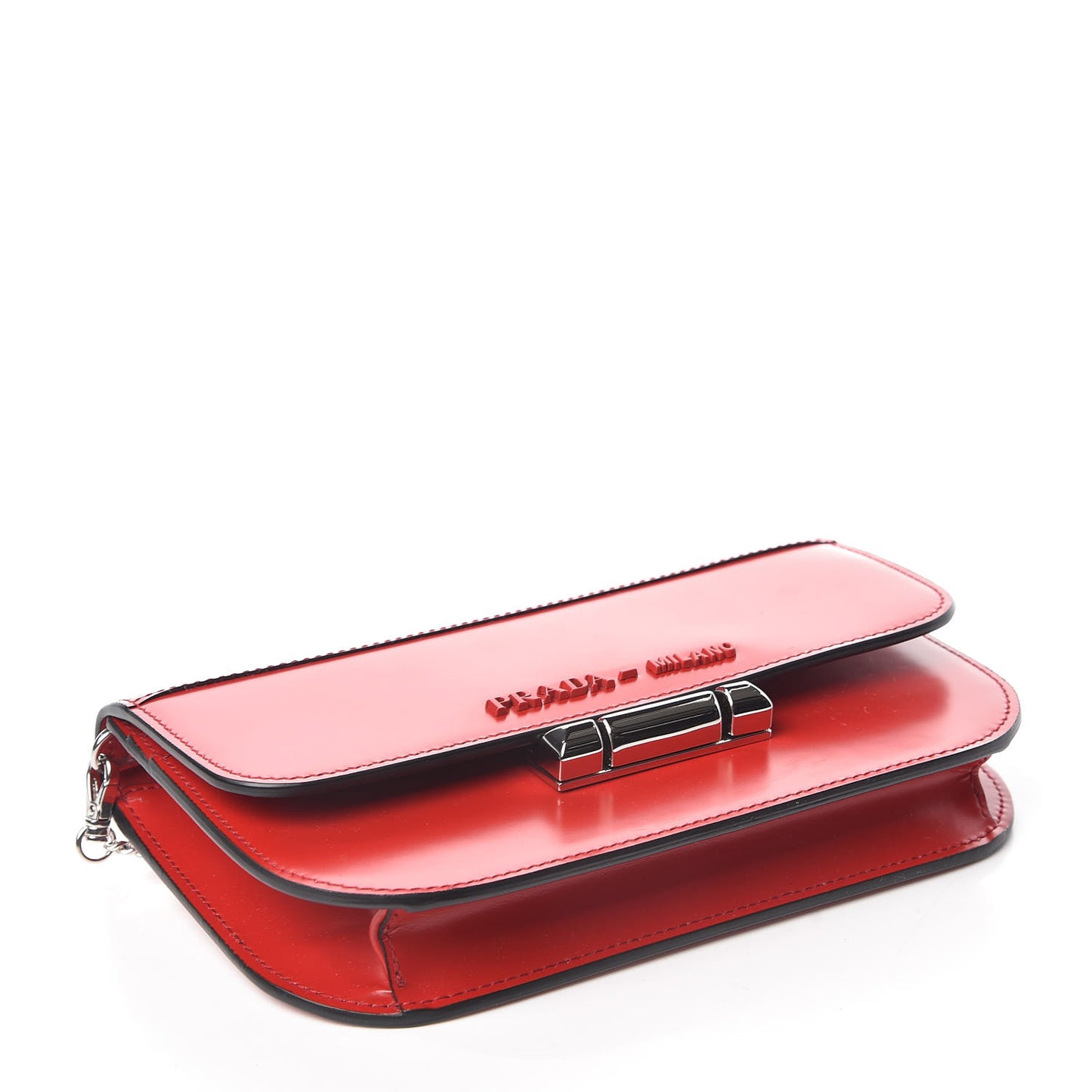 Spazzolato Sybille Monochrome Crossbody Bag Rosso