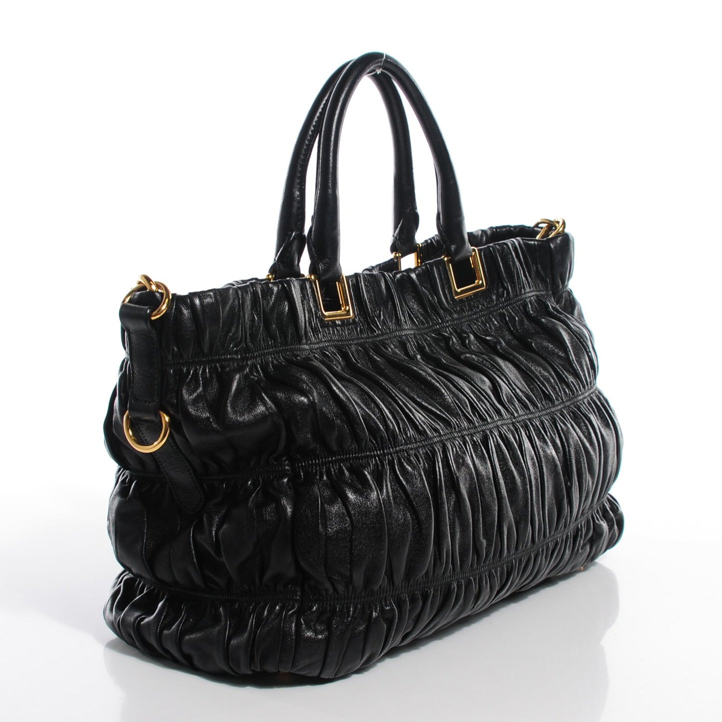 Nappa Gaufre Tote Nero Black