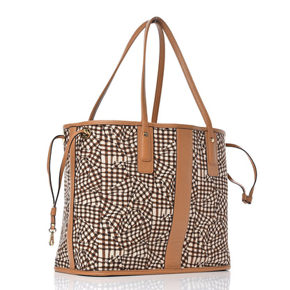 MCM Visetos Medium Liz Reversible Shopper Tote Cognac 7 of 16