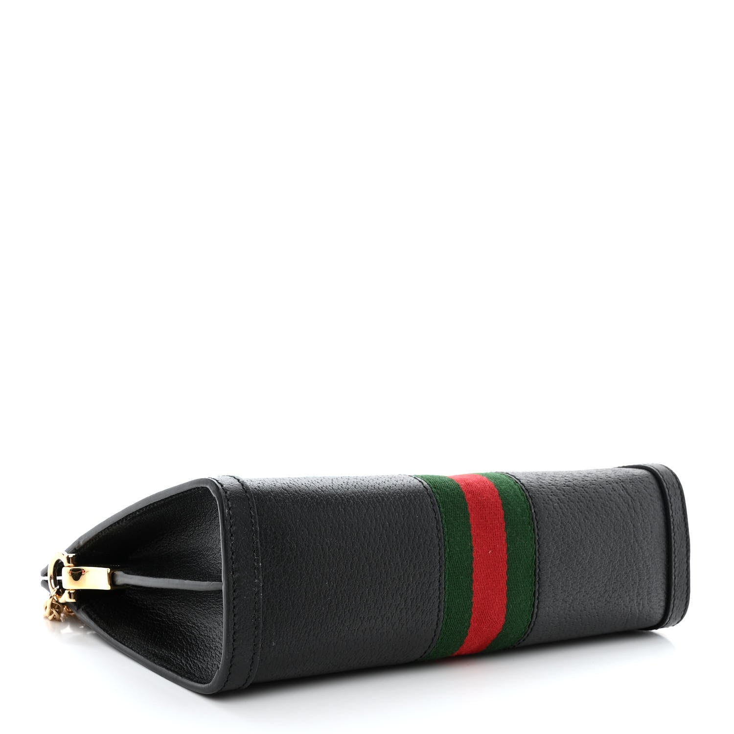 Gucci Textured Calfskin Web Small Ophidia Chain Shoulder Bag Black 4 of 10
