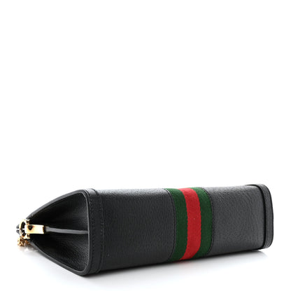 Gucci Textured Calfskin Web Small Ophidia Chain Shoulder Bag Black 4 of 10