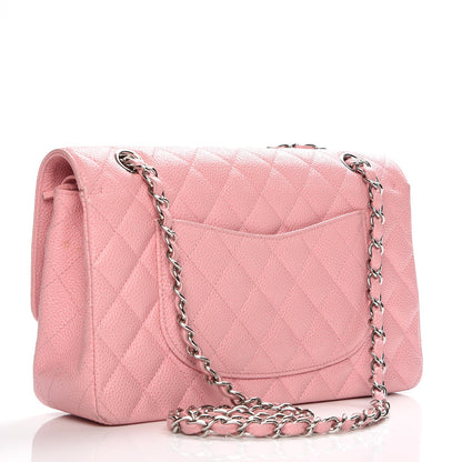 Chanel Caviar Quilted Medium Double Flap Pink 11 of 17