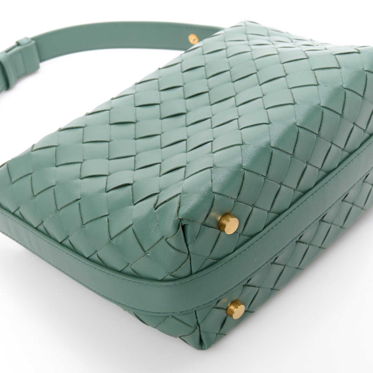 Calfskin Nappa Intrecciato Mini Wallace Aloe