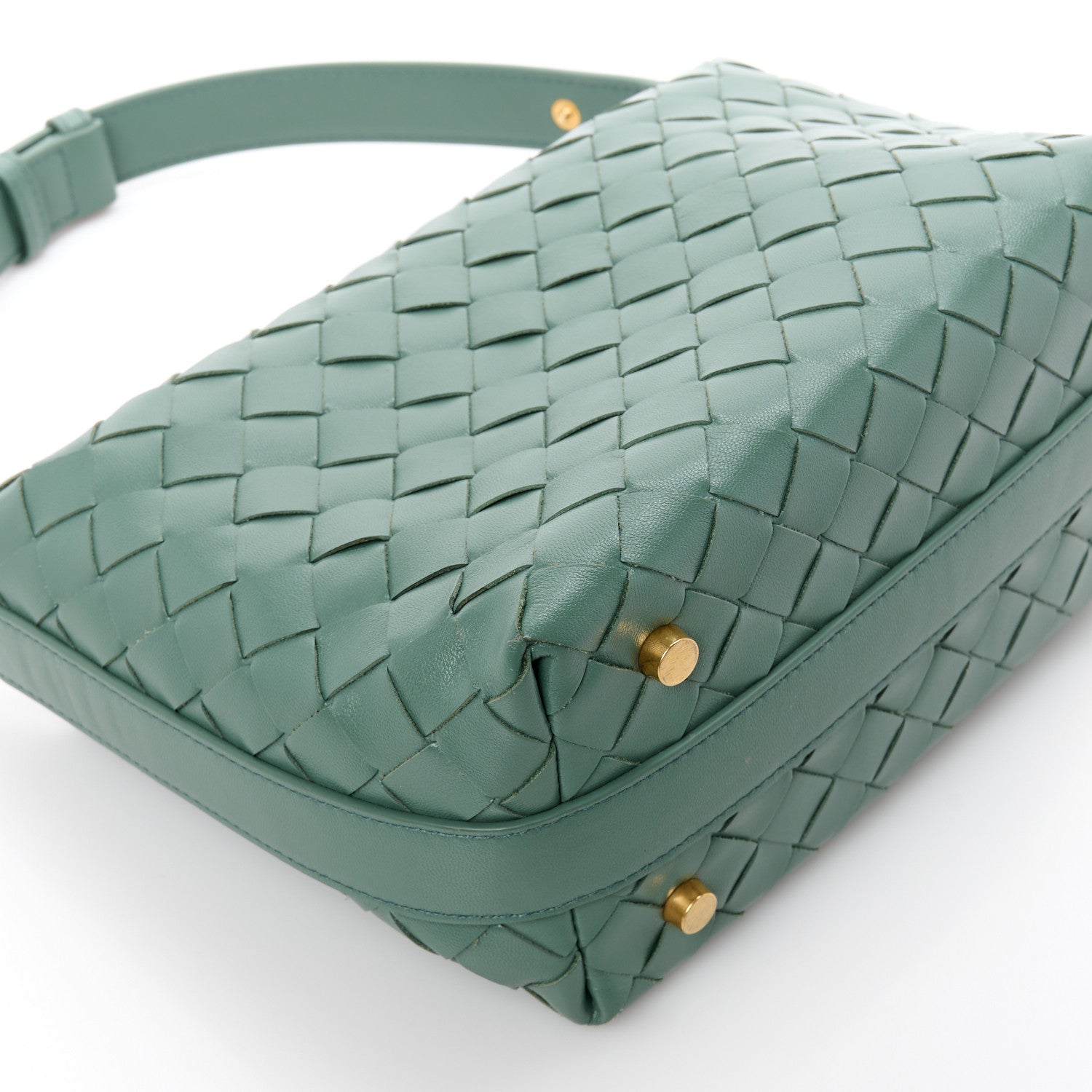 Bottega Veneta Calfskin Nappa Intrecciato Mini Wallace Aloe 18 of 21