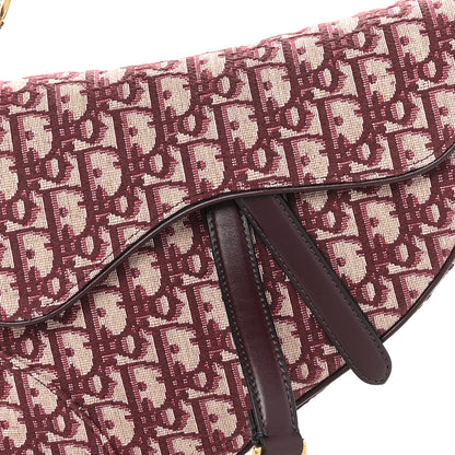 Christian Dior Oblique Saddle Bag Burgundy 8 of 10