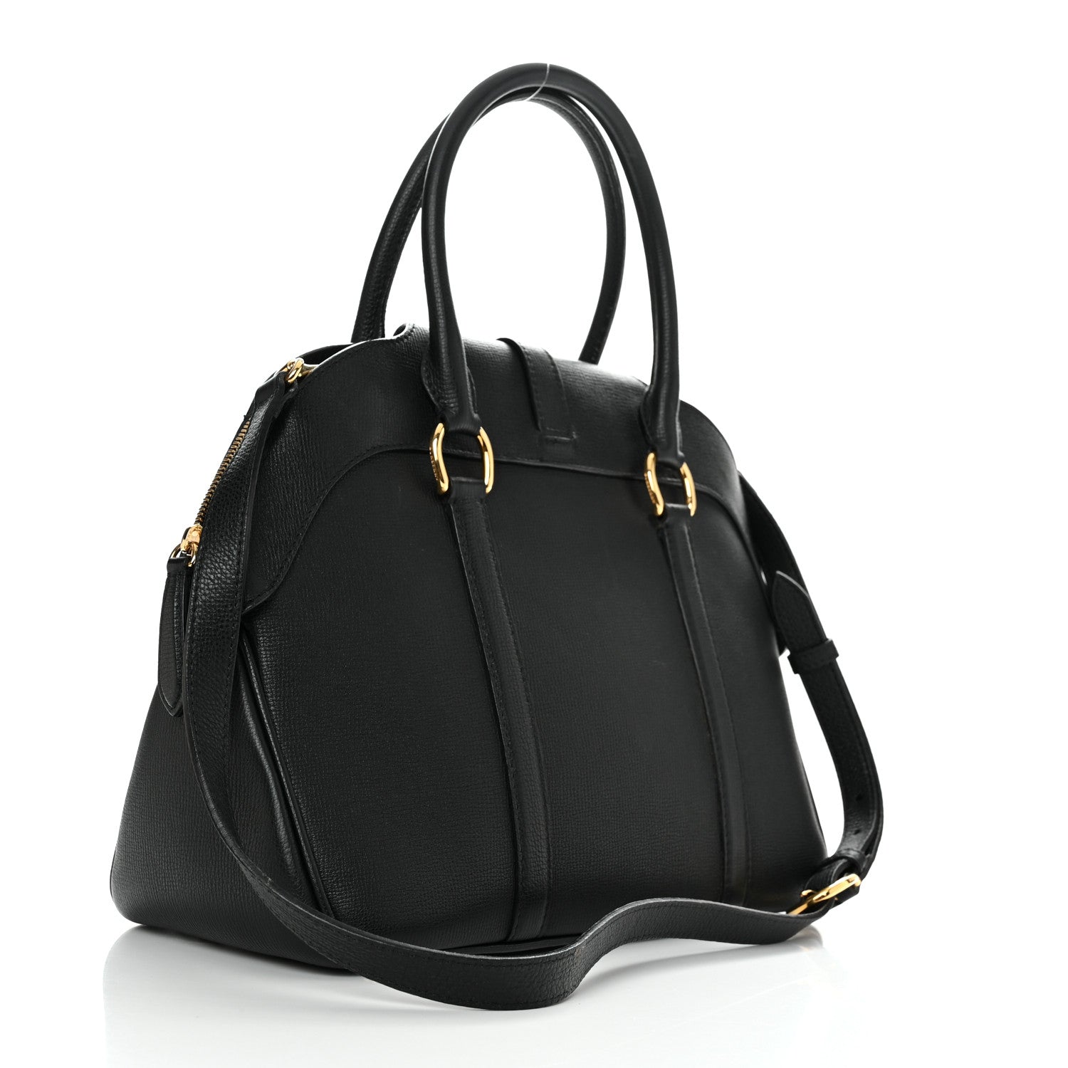 Burberry Derby Calfskin Medium Milverton Satchel Black 3 of 15