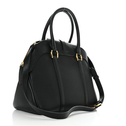 Burberry Derby Calfskin Medium Milverton Satchel Black 3 of 15