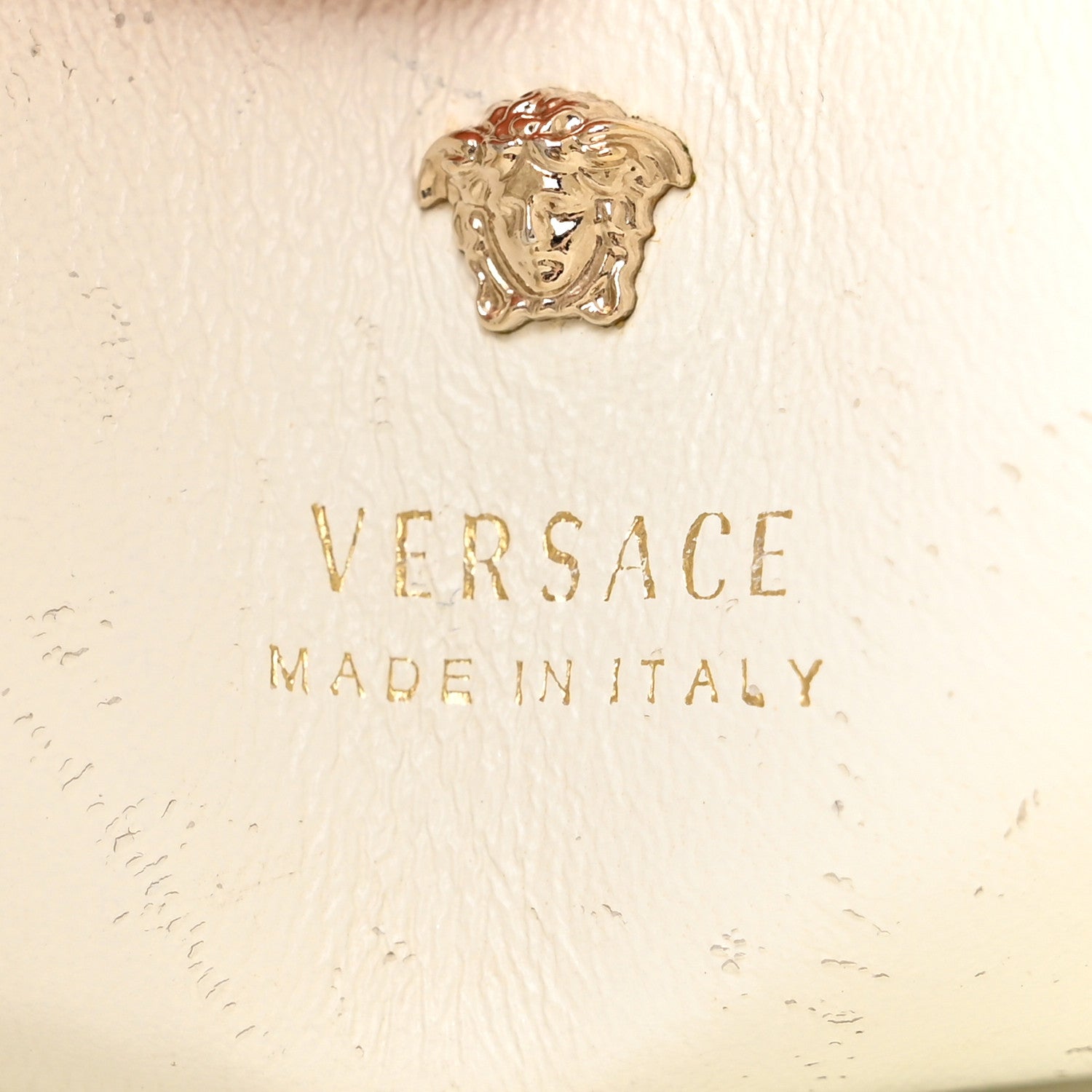 Versace Calfskin Medium Palazzo Fringe Shoulder Bag White 6 of 14