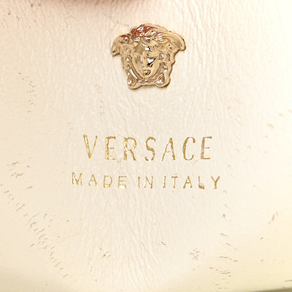 Versace Calfskin Medium Palazzo Fringe Shoulder Bag White 6 of 14