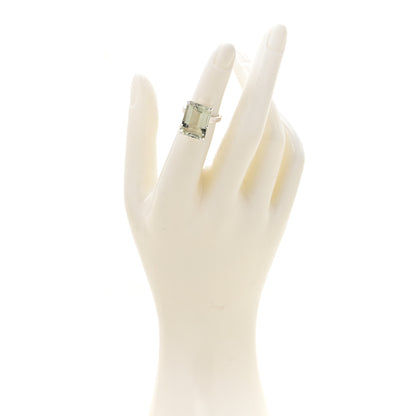 Tiffany Sterling Silver Prasiolite Sparklers Cocktail Ring 47 4 2 of 5