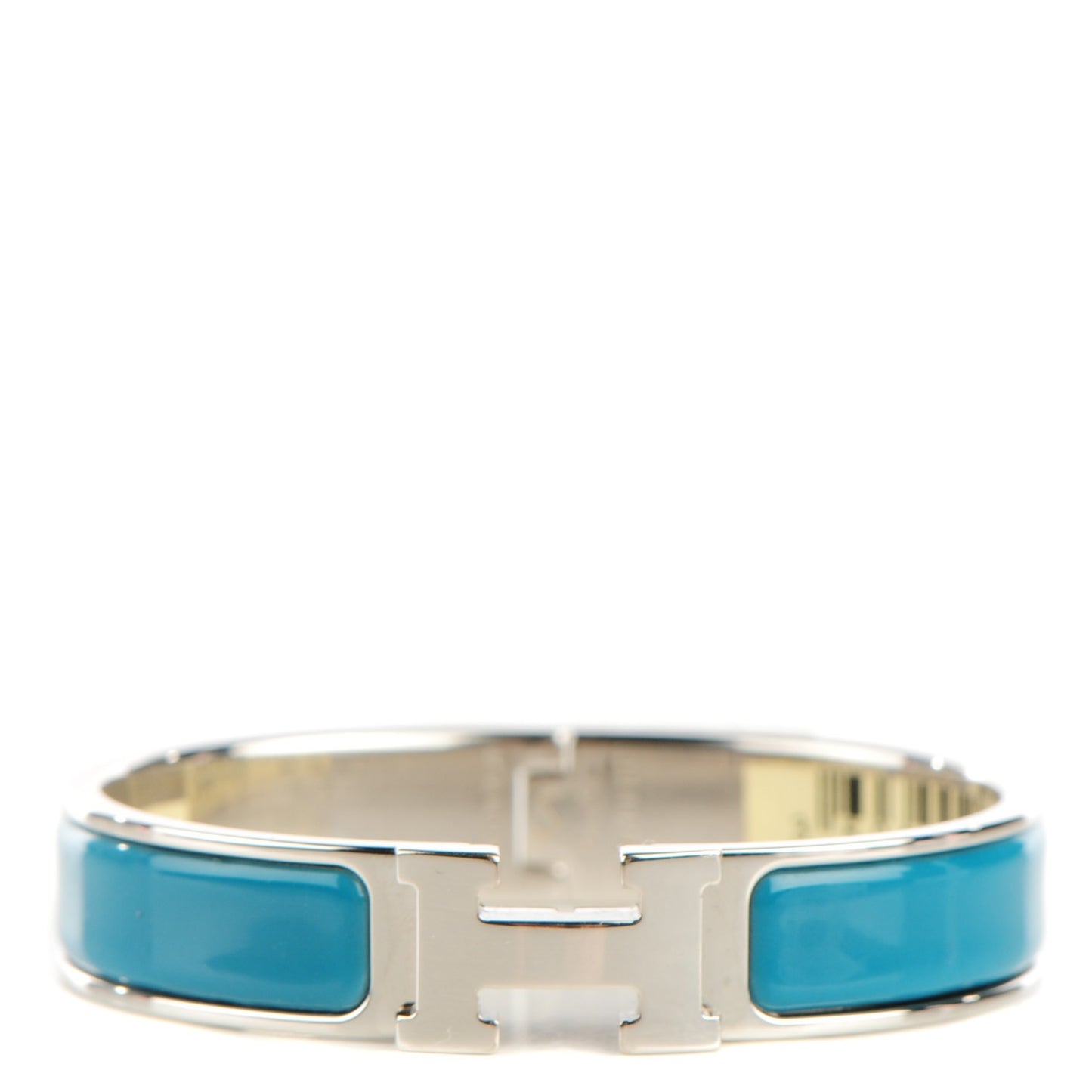 Enamel Narrow Clic Clac H Bracelet PM Bleu Indien
