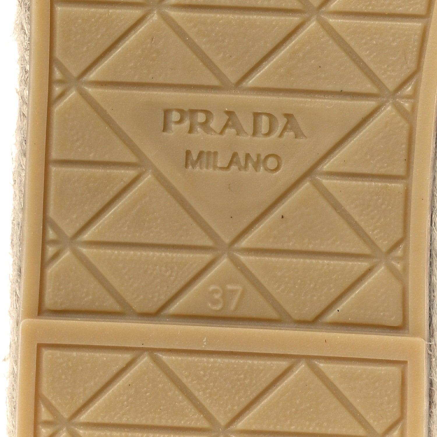 Prada Raffia Triangle Logo Crochet 20mm Espadrille Sandals 37 Natural Black 8 of 11