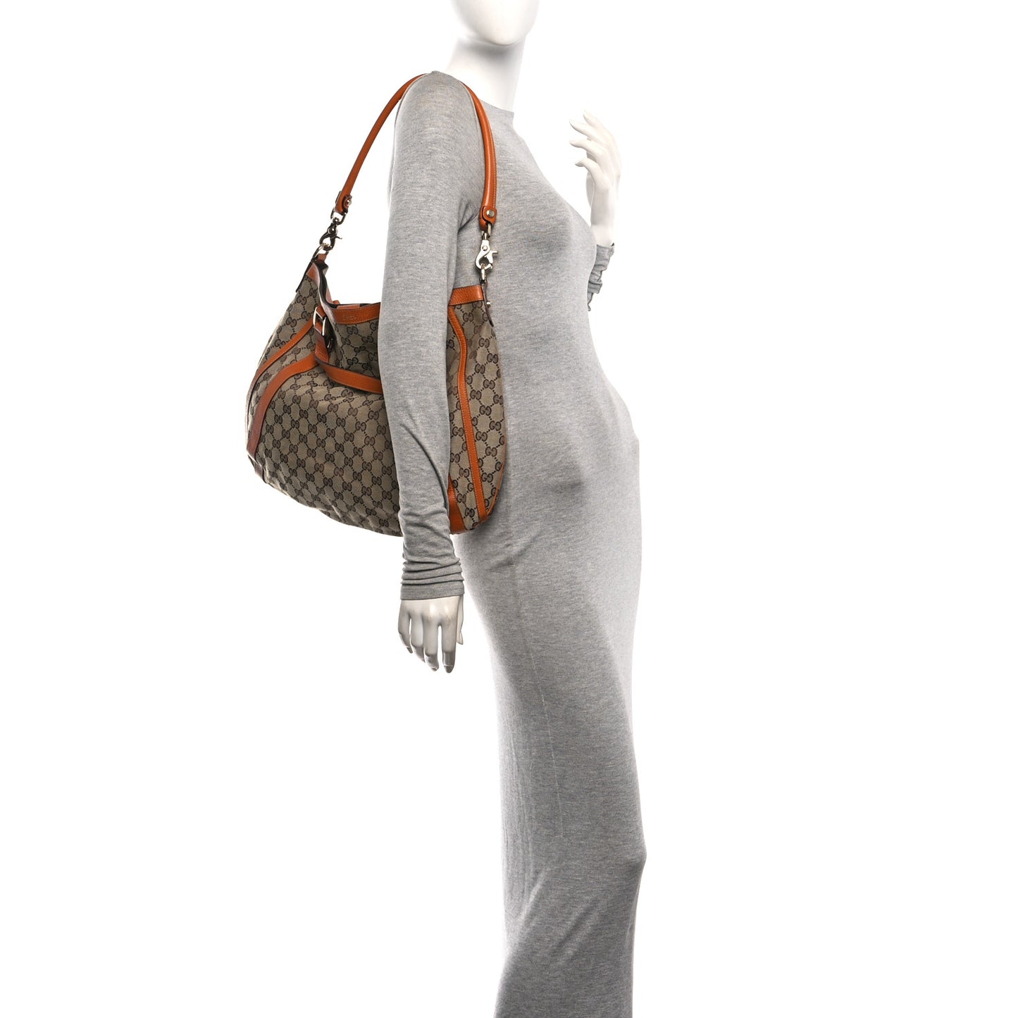 Monogram Medium Abbey Convertible Tote Brown