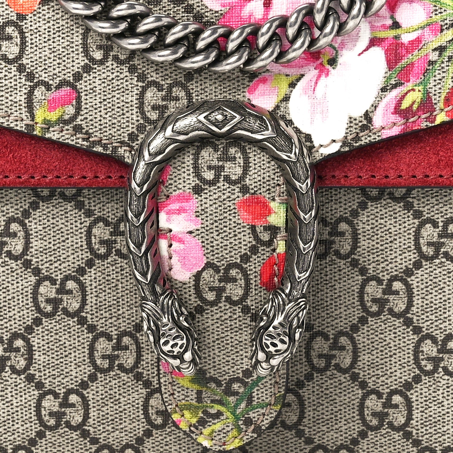 Gucci GG Supreme Monogram Blooms Mini Dionysus Shoulder Bag Beige Multicolor Dry Rose 8 of 11