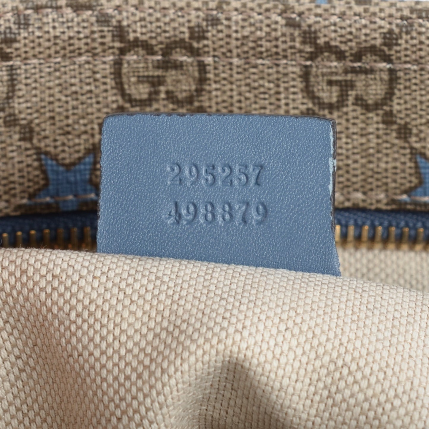 Monogram GG Supreme Stars Small Flat Messenger Bag Light Blue