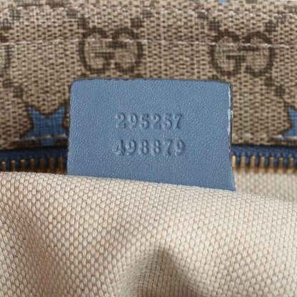 Gucci Monogram GG Supreme Stars Small Flat Messenger Bag Light Blue 7 of 7