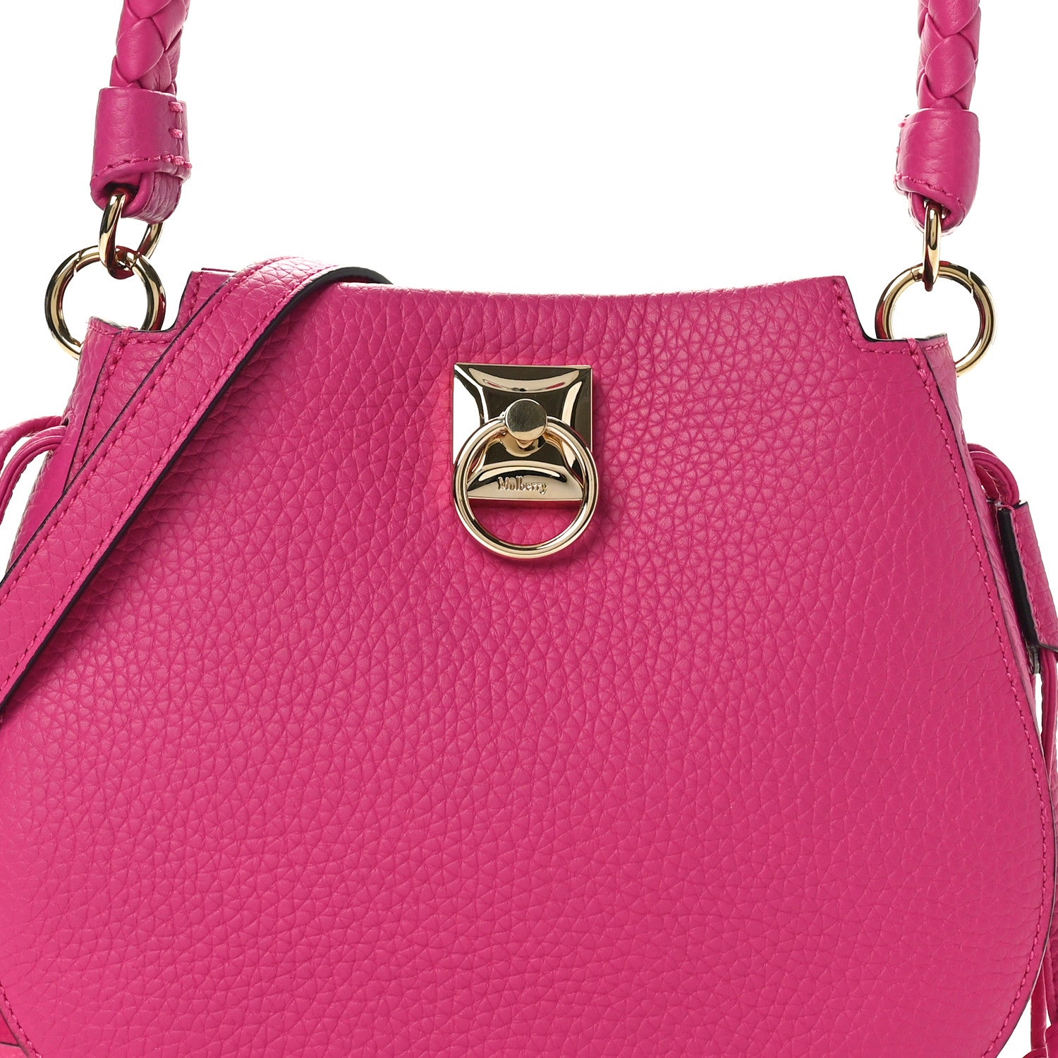 Mulberry Heavy Grain Mini Iris Hobo Pink 7 of 9