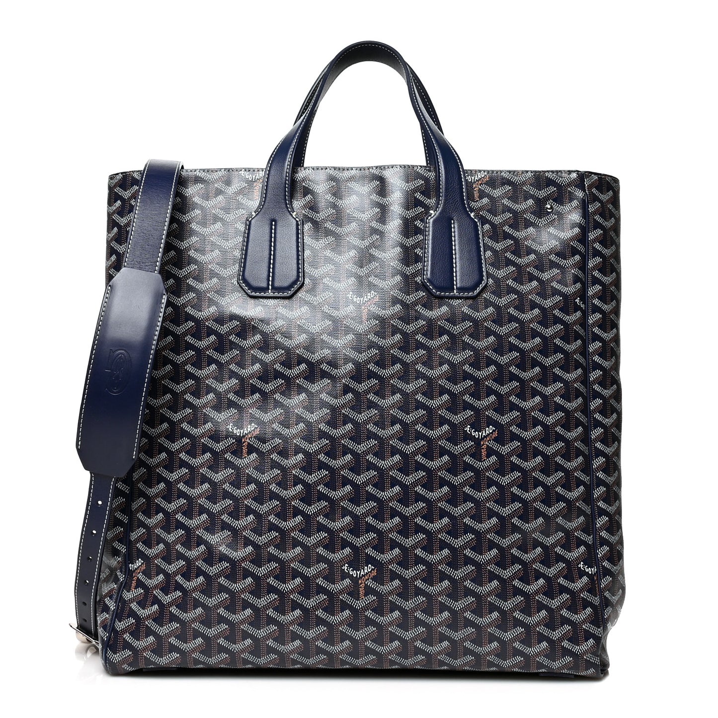 Goyardine Voltaire III Tote Navy