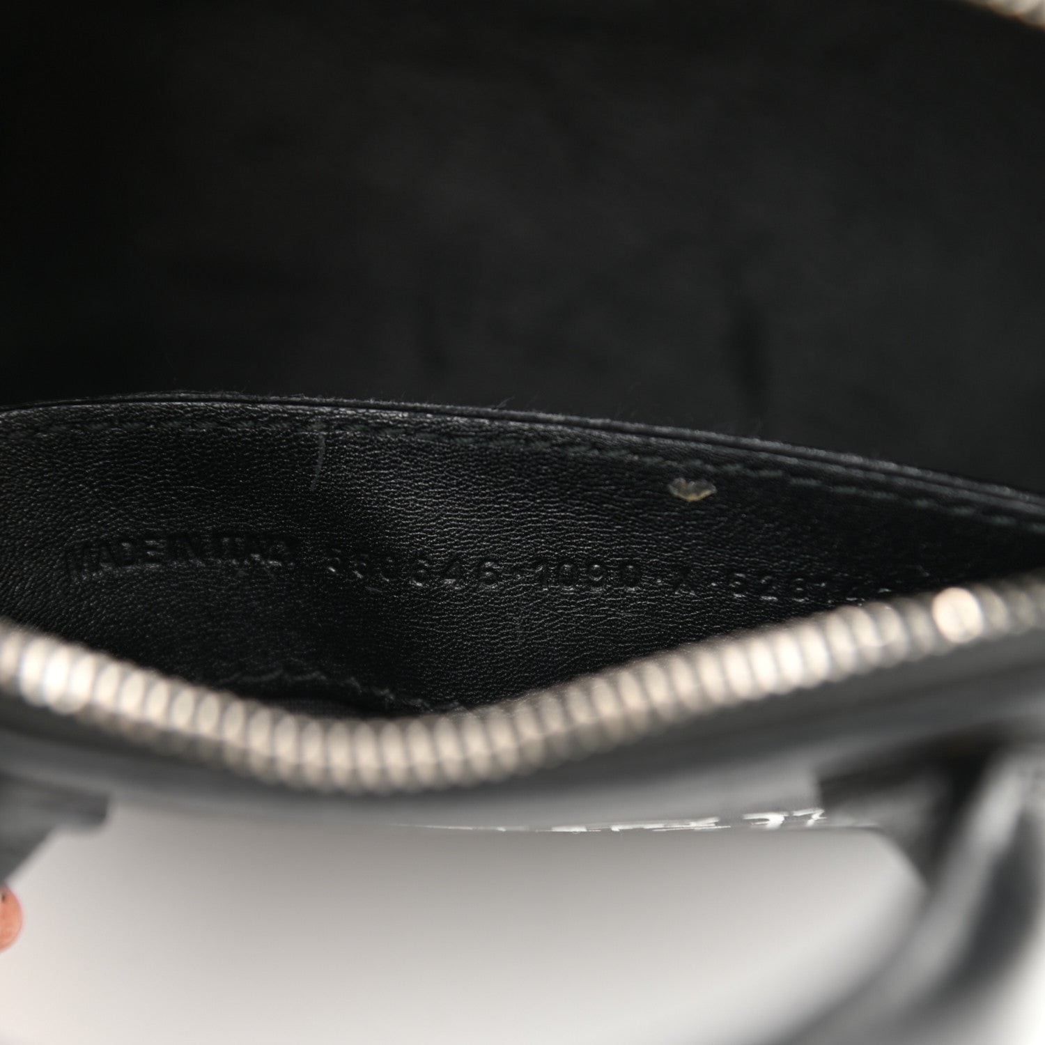 Balenciaga Calfskin Gothic Logo XXS Ville Top Handle Bag Black White 7 of 11