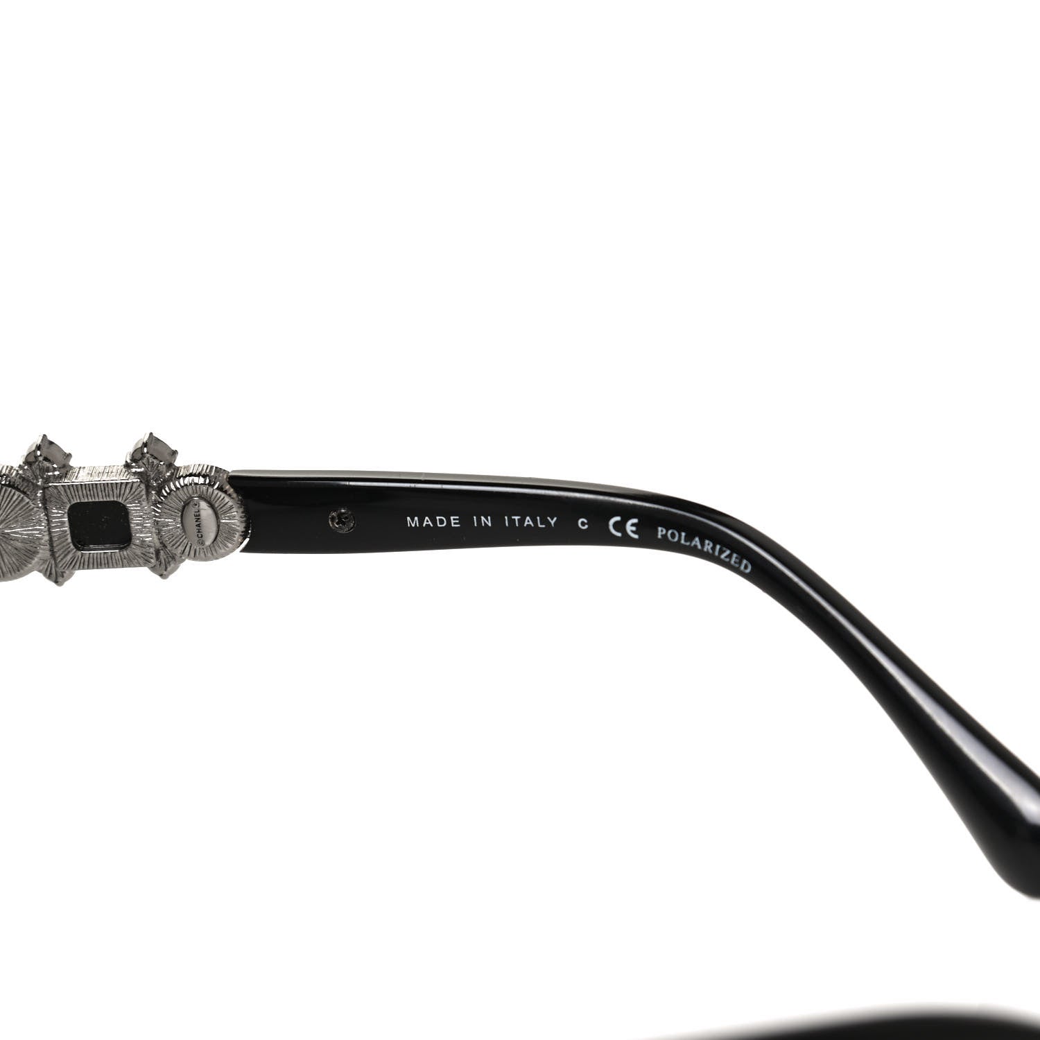 Chanel Crystal Pearl Cat Eye Sunglasses 5336-H-B Black 5 of 9