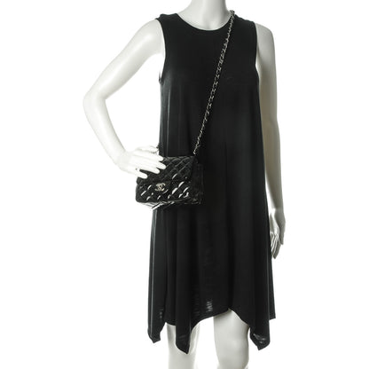 Chanel Patent Calfskin Quilted Mini Square Flap Black 2 of 8