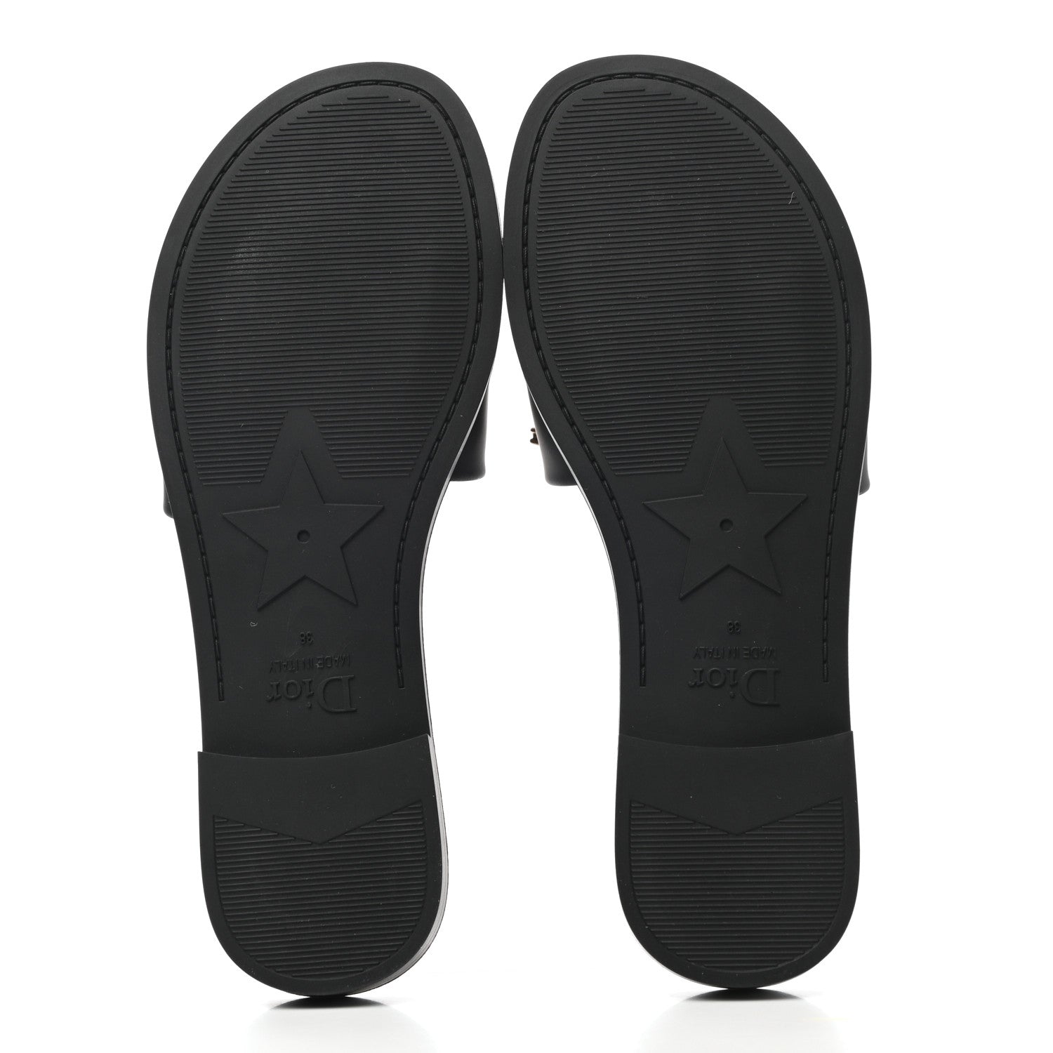 Christian Dior Matte Calfskin Pearl Dio(r)evolution Slide Sandals 38 Black 5 of 8