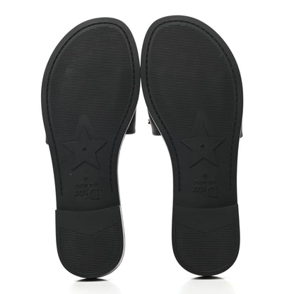 Christian Dior Matte Calfskin Pearl Dio(r)evolution Slide Sandals 38 Black 5 of 8