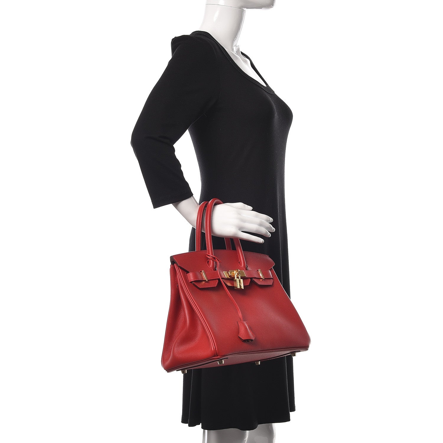 Hermes Epsom Birkin 30 Rouge Casaque 2 of 49