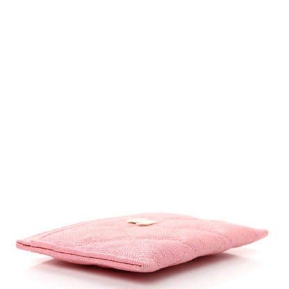 Chanel Iridescent Caviar Quilted Card Holder Pink 4 of 9