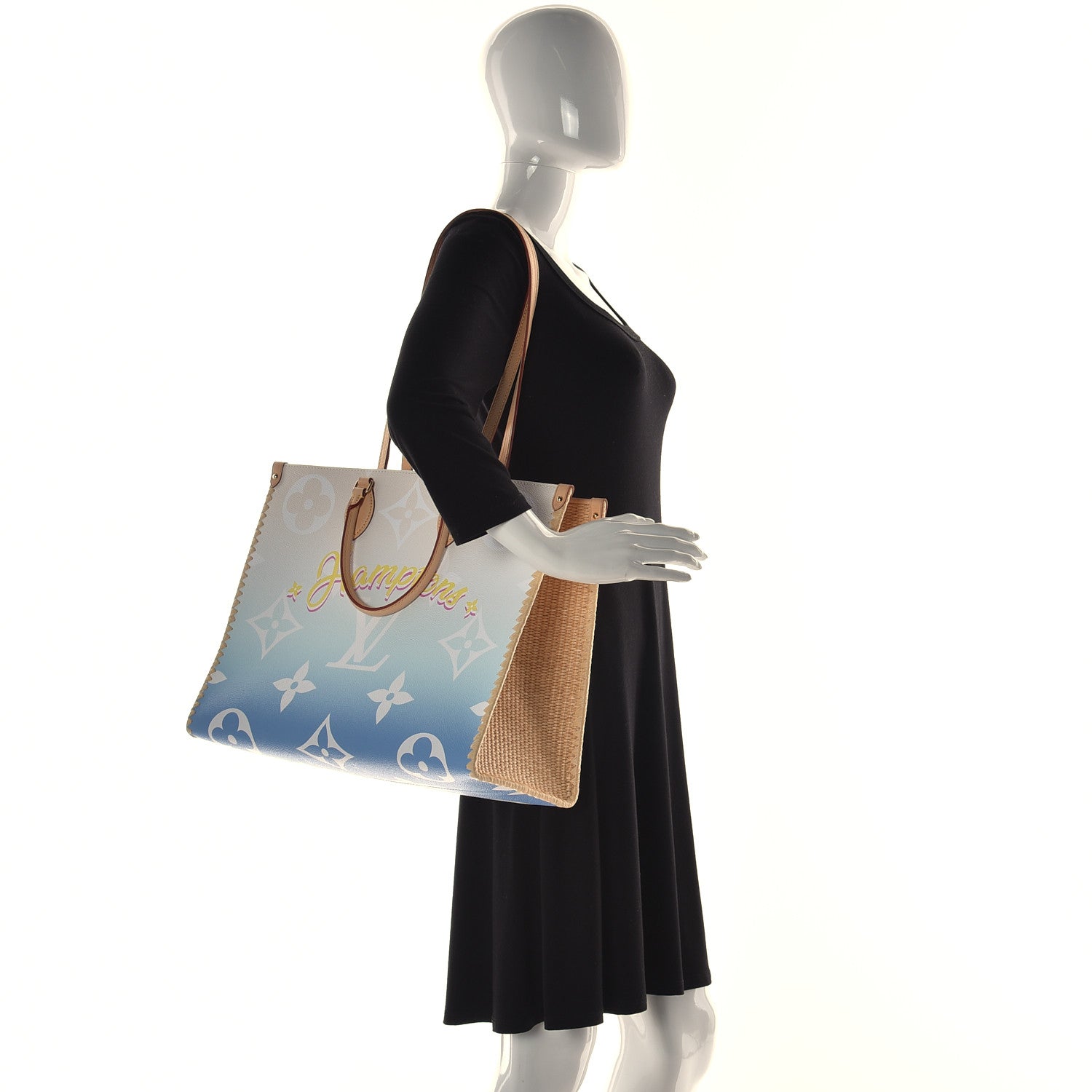 Louis Vuitton Monogram Giant Raffia Hamptons By The Pool Onthego GM Blue 2 of 9