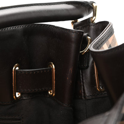 Burberry Haymarket Check Medium Willenmore Hobo Chocolate 13 of 17