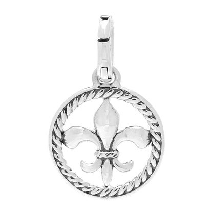 David Yurman Sterling Silver Fleur de Lis Charm Pendant 3 of 4