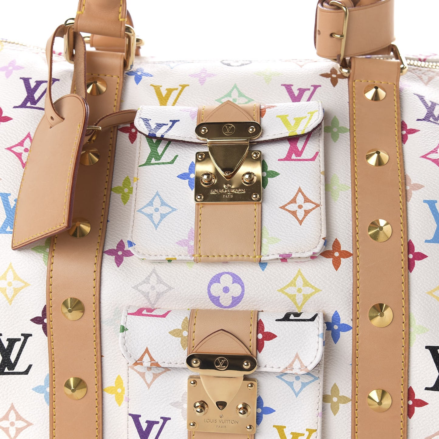 Monogram Multicolor Keepall 45 White