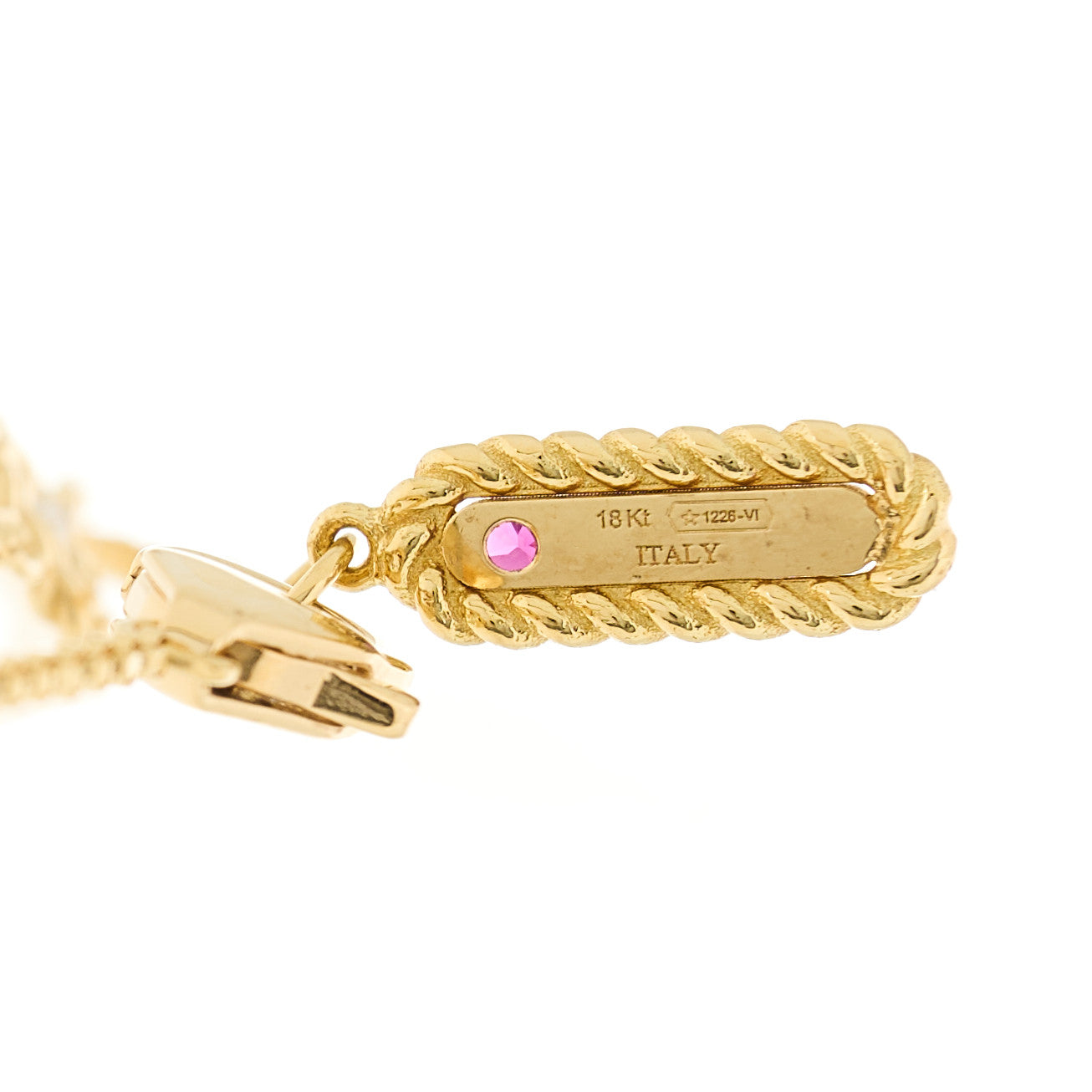 18K Yellow Gold Diamond New Barocco Station Necklace