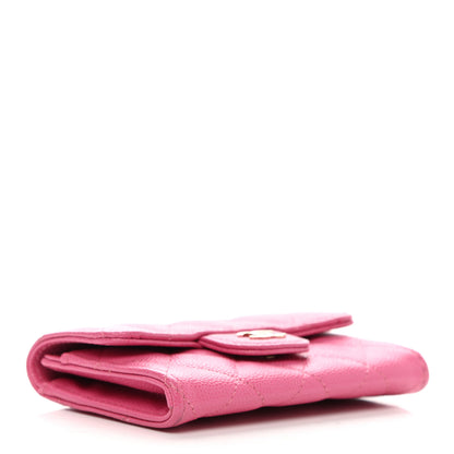 Chanel Caviar Quilted Flap Card Holder Pink 4 of 8
