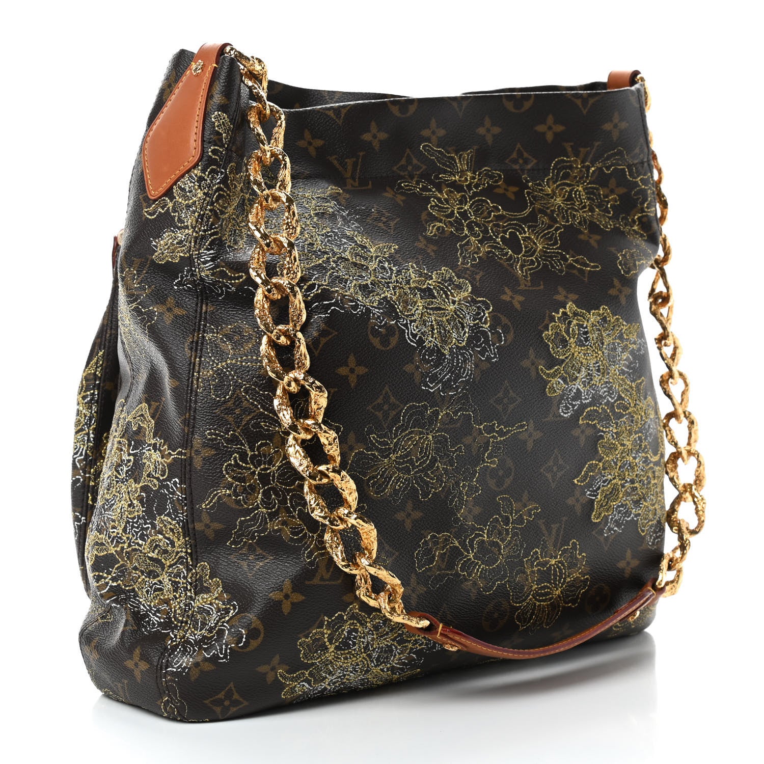 Louis Vuitton Monogram Dentelle Fersen Gold 2 of 8