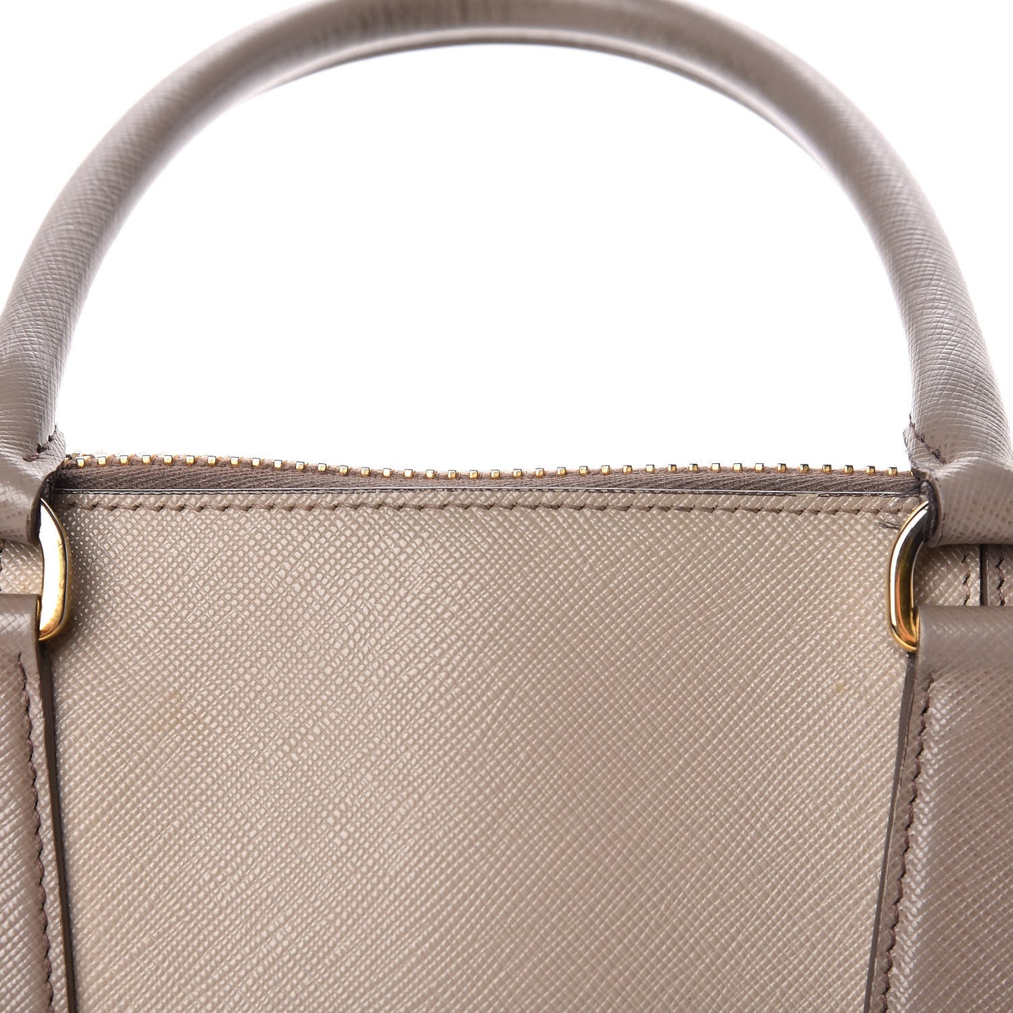 Saffiano Lux Bi-Color Promenade Tote Argilla Pomice