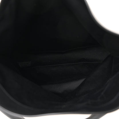 Saint Laurent Canvas Calfskin Tag Hobo White Black 6 of 13