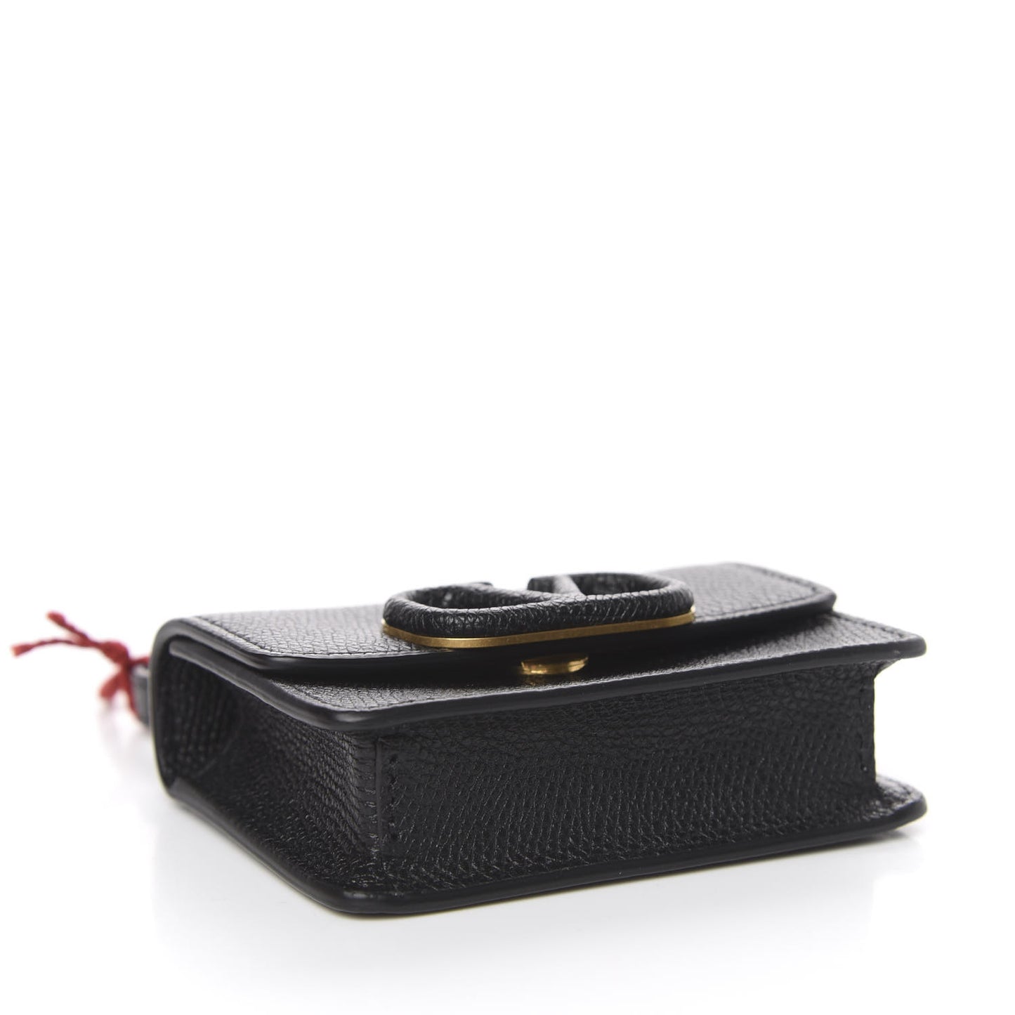 Grained Calfskin Mini VSling Shoulder Bag Black