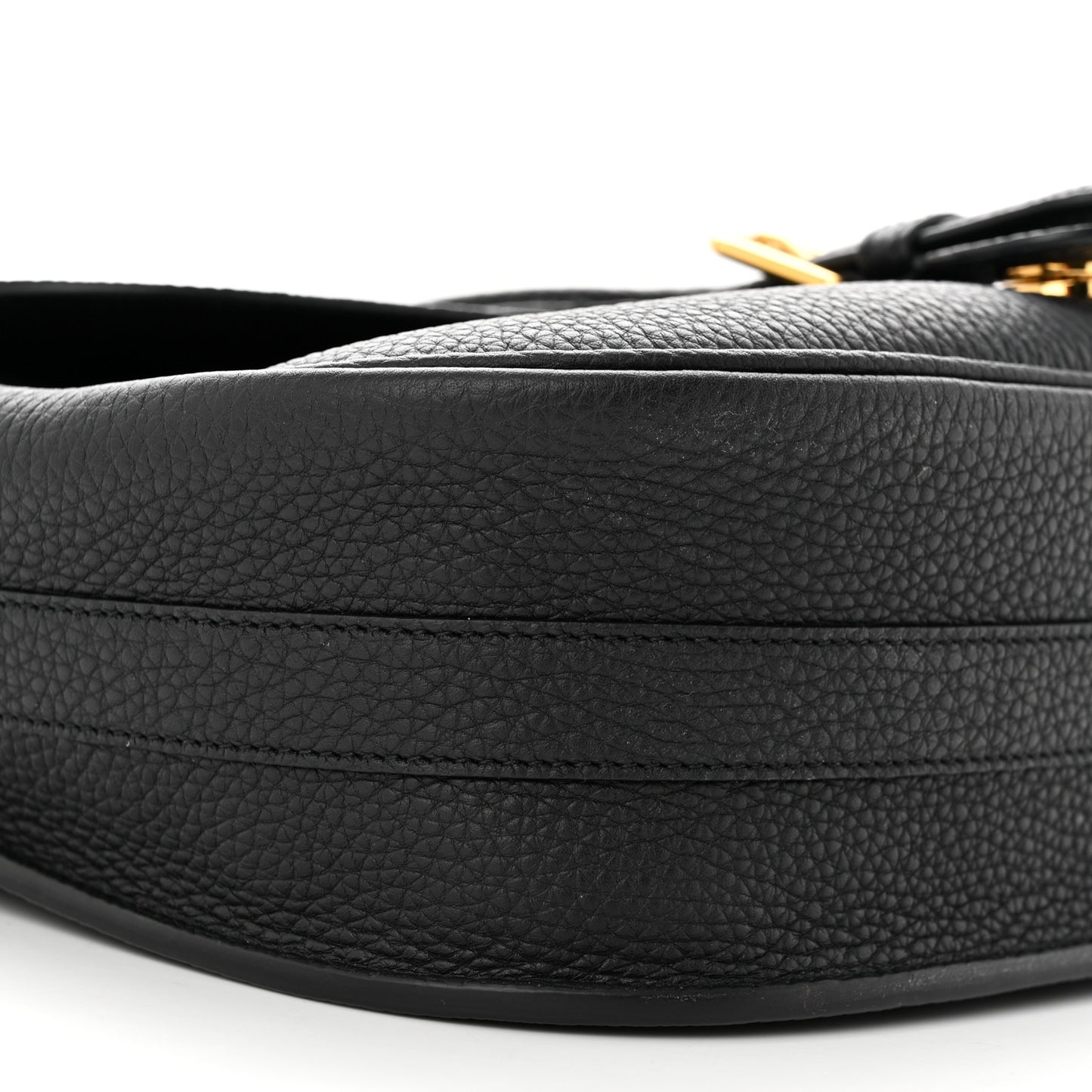 Grained Calfskin Large Bobby Flap Black