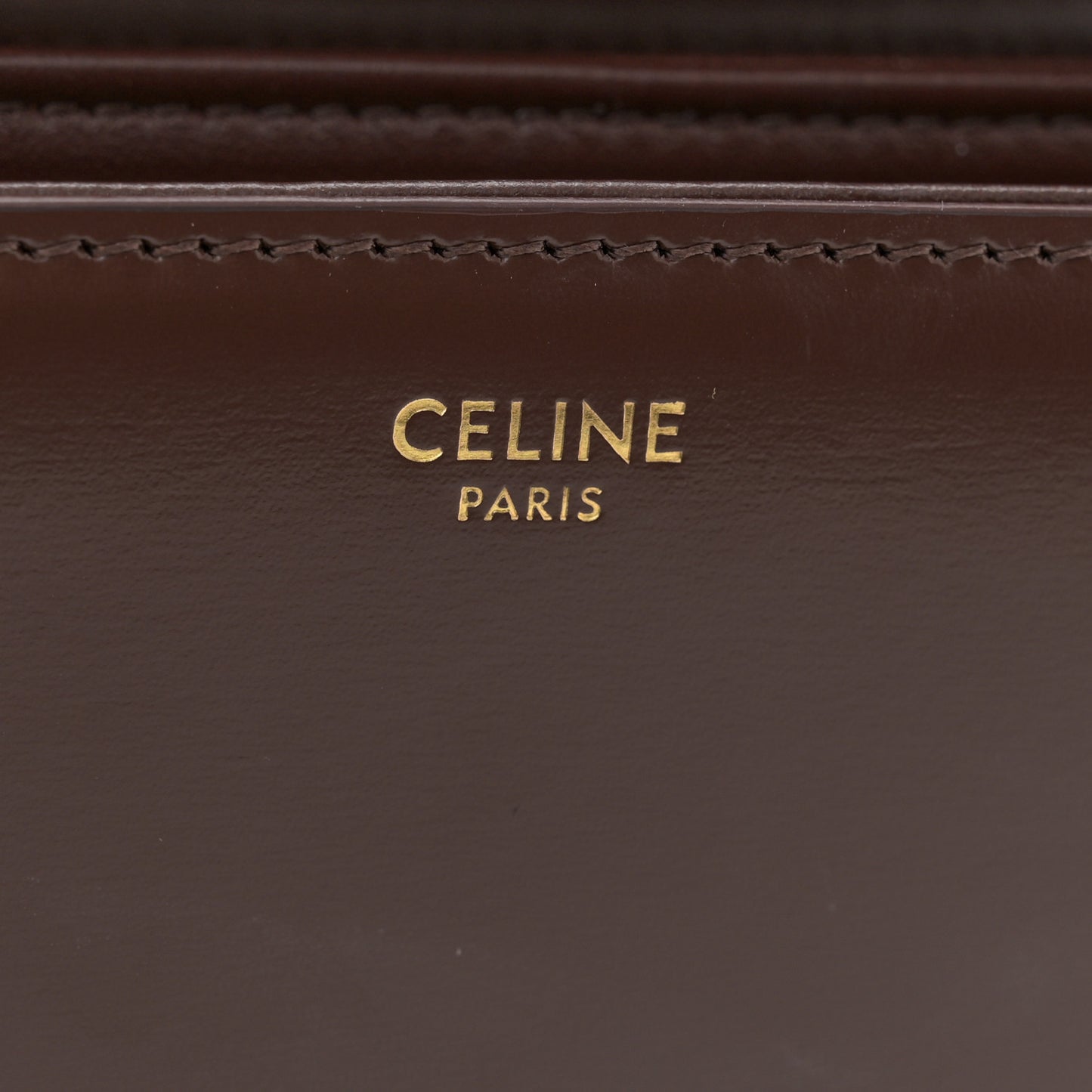 Shiny Calfskin Medium Triomphe Chestnut