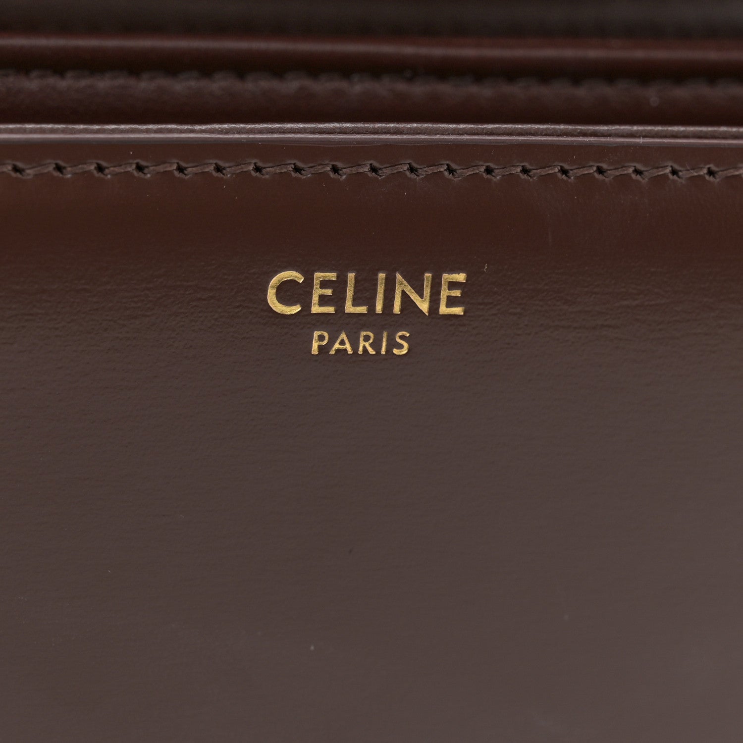 Celine Shiny Calfskin Medium Triomphe Chestnut 6 of 11