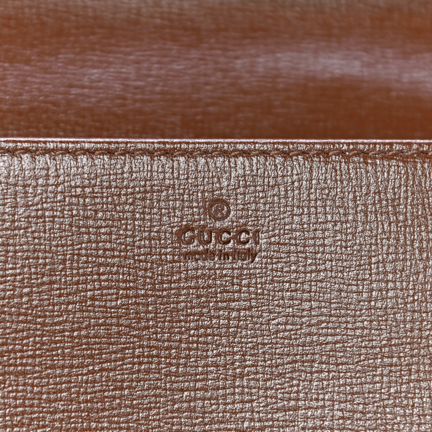 Gucci GG Supreme Monogram Azalea Calfskin Horsebit 1955 Wallet On Chain Beige Ebony Brown Sugar 6 of 10
