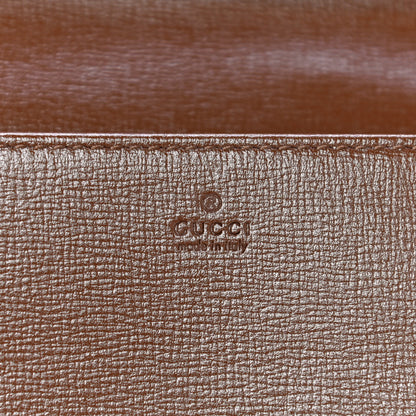 Gucci GG Supreme Monogram Azalea Calfskin Horsebit 1955 Wallet On Chain Beige Ebony Brown Sugar 6 of 10