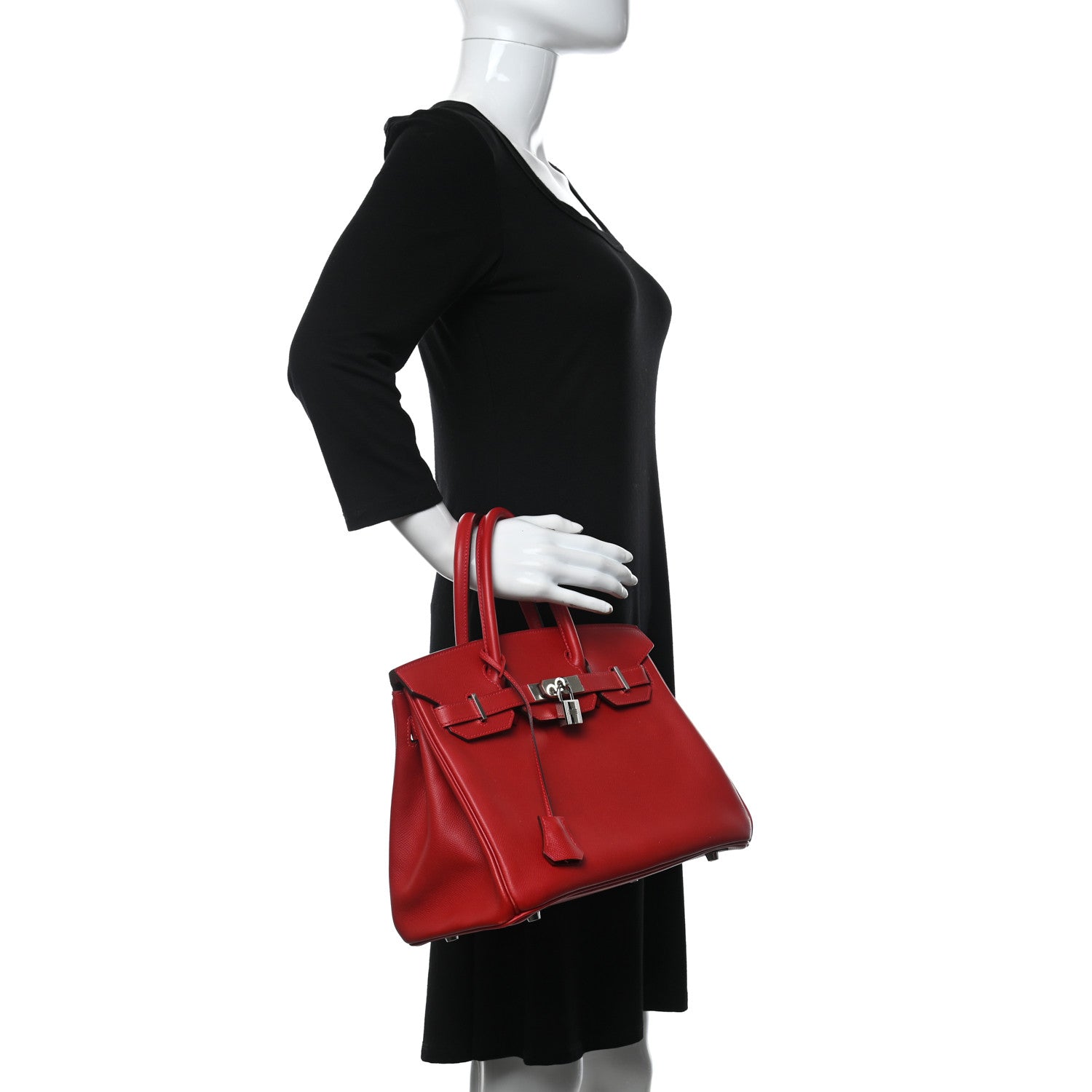 Hermes Epsom Birkin 30 Rouge Casaque 2 of 12
