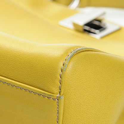 Fendi Nappa Mini Peekaboo Iconic Satchel Lime 14 of 16