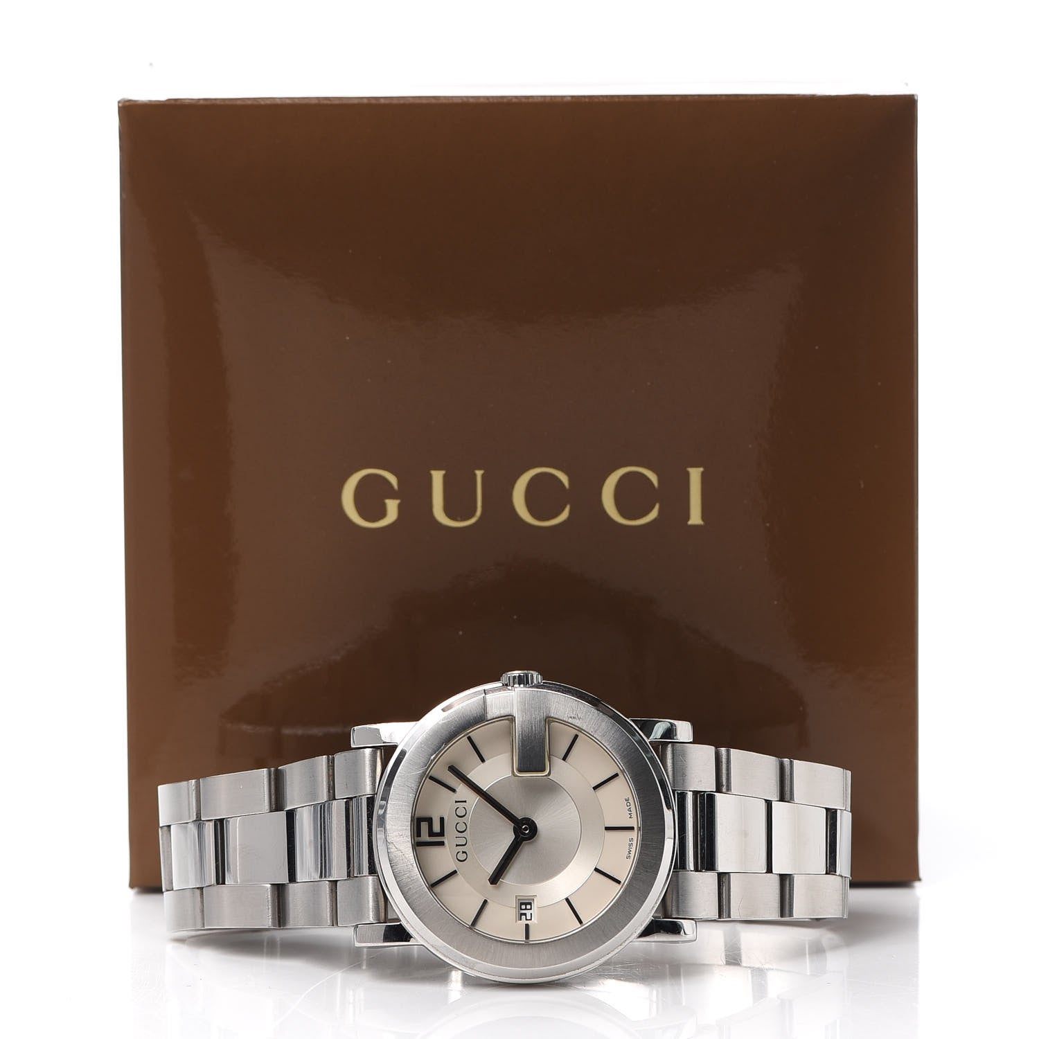 Gucci Stainless Steel 36mm G-Round Quartz Watch 6 of 6