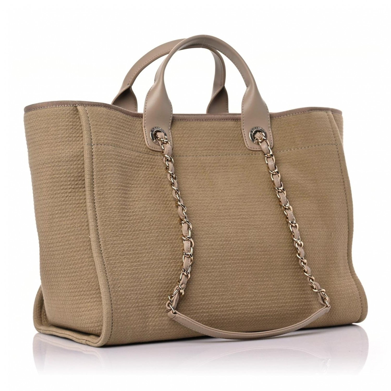 Chanel Mixed Fibers Medium Deauville Tote Beige 4 of 12