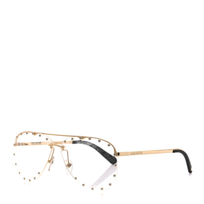 Louis Vuitton Metal The Party Aviator Anti Blue Light Sunglasses Z0997W Gold 1 of 9